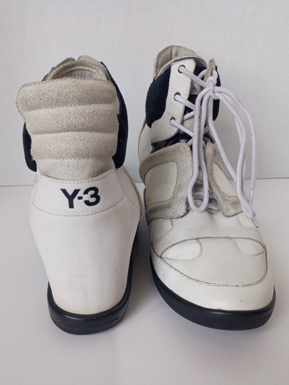 Y2K YONJI YAMAMOTO x Adidas Y3 Wm 9.5 US Hidden Heel Wedge High-Top Sneaker
